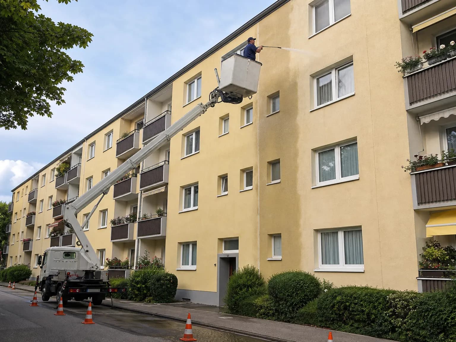 Fassadenreinigung: Wer zahlt, wer darf umlegen?: illustrative Darstellung