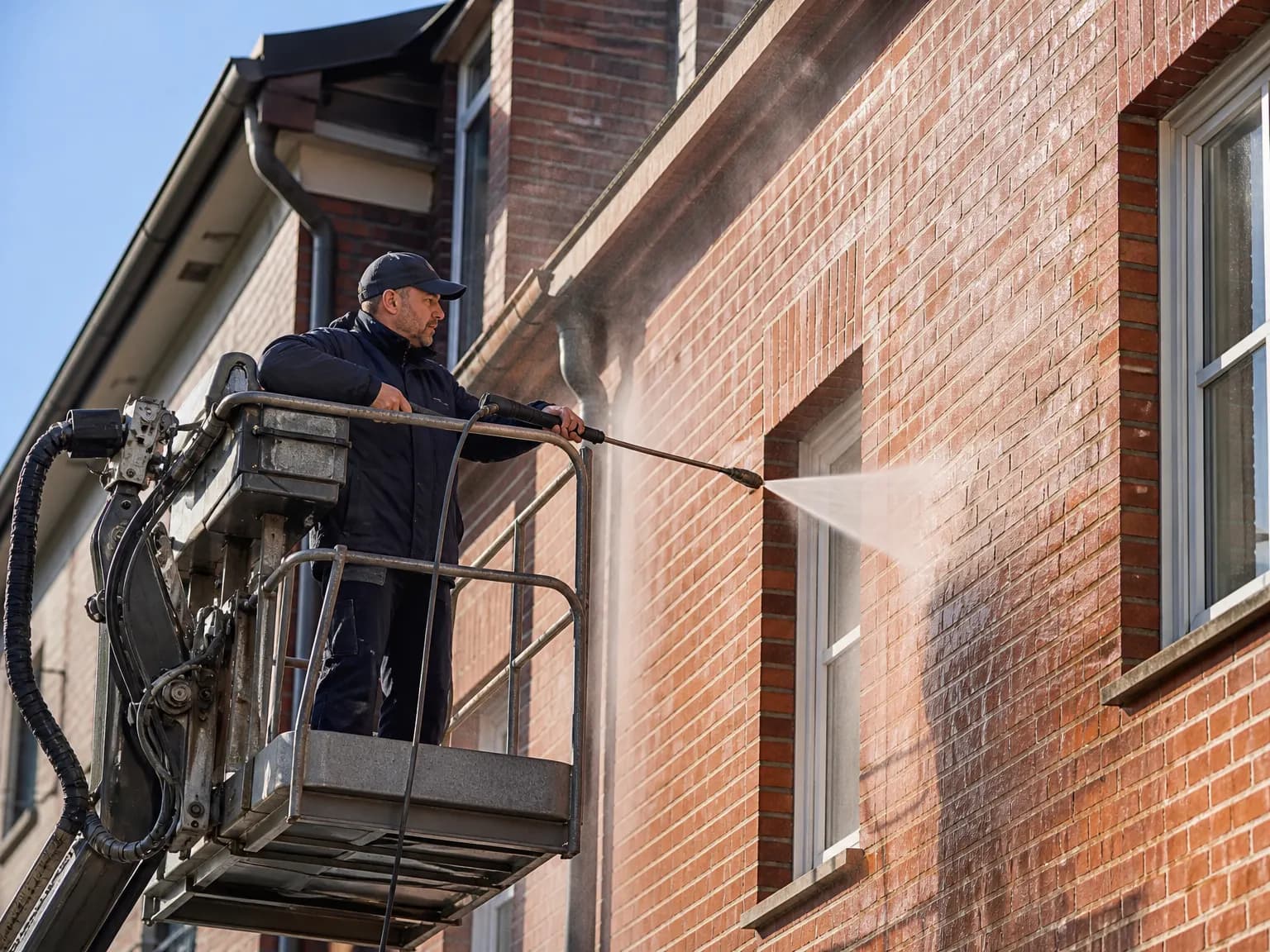 Fassadenreinigung Velbert: illustrative Darstellung der Leistung